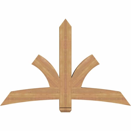 Ekena Millwork Davenport Timber Gable Bracket, Western Red Cedar, 60"W x 40"H x 5 1/2"D x 5 1/2"F, 16/12 Pitch GBW060X40X0606DAV00SWR